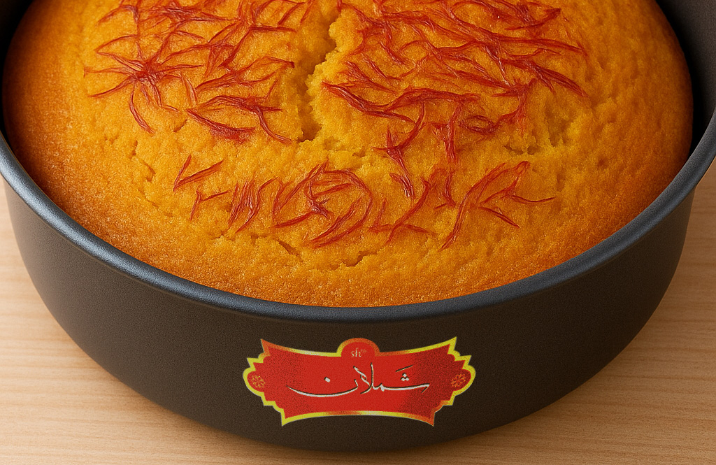 کیک زعفرانی با شملان